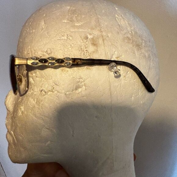 crystal glasses Swarovski Eyeglasses Fatima SW 5134 32A silver & marble frame - Picture 1 of 8
